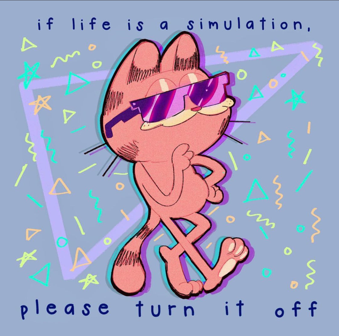 Garfield Meme Print